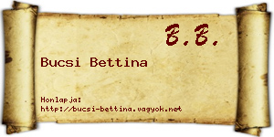Bucsi Bettina névjegykártya